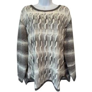 Vintage 90s Academia Cottagecore Alfred Dunner Cable Knit Sweater
